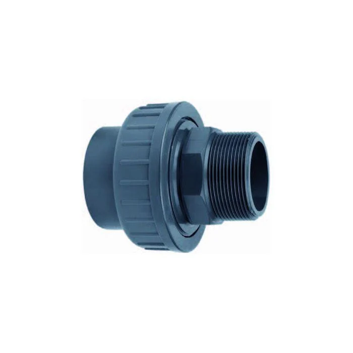 Koppeling 3/3 met uitwendige PVC-schroefdraad - Gelijmd/Geschroefd - Onder druk Aquaforte