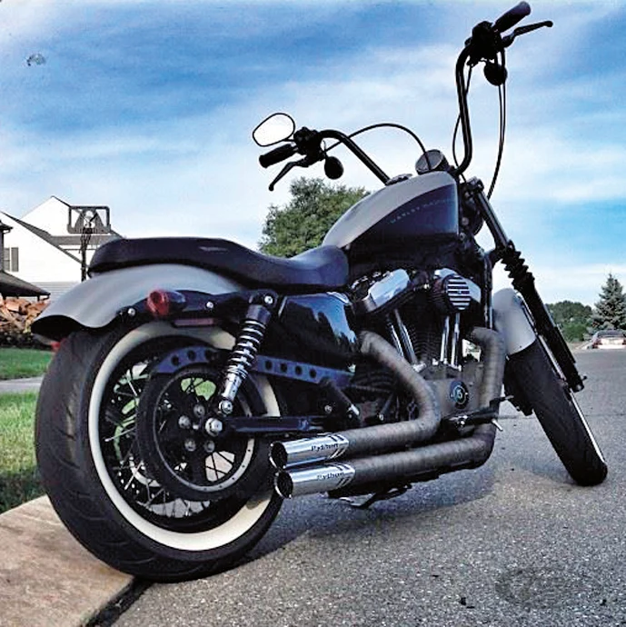 Burly narrow 12" apehanger black Harley-Davidson