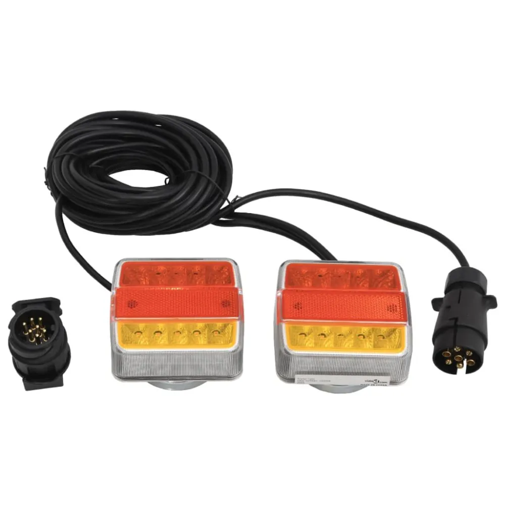 Caravan step Aanhangerlampen 2 st LED-lamp 12 V 10,5x7,5x10 cm rood