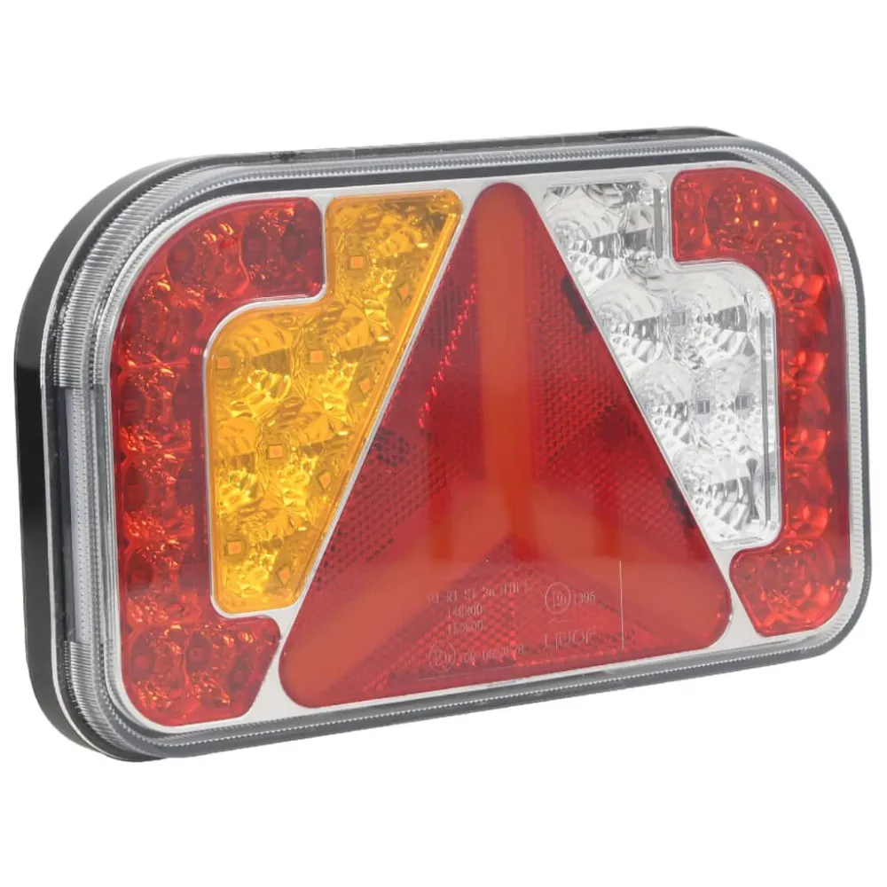 Nummerplaatverlichting Aanhangerlampen 2 st LED-lamp 12 V 24x5x14,5 cm rood