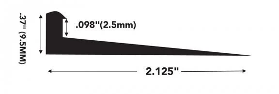 Startonderbreker Fusion Transition Strip 2.5mm - Burke 720 Black