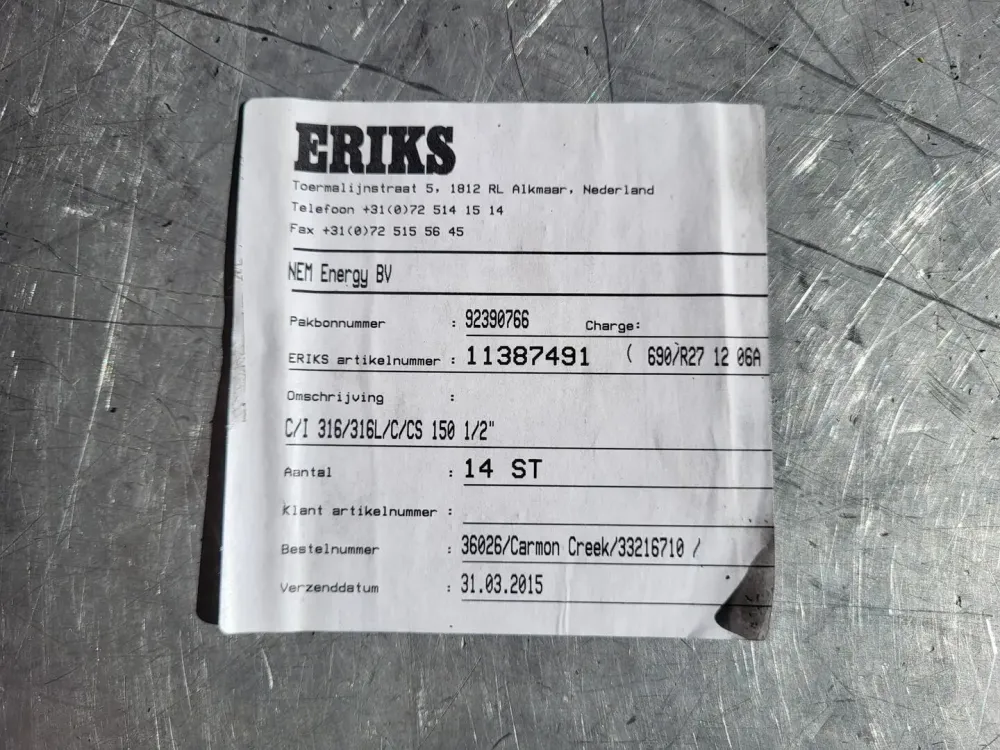 1/2" Type SRI Spiral Wound Gasket
