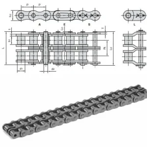 Donghua - Rollenketting - SBSR - Duplex - 3/8" - BS - 06B-2