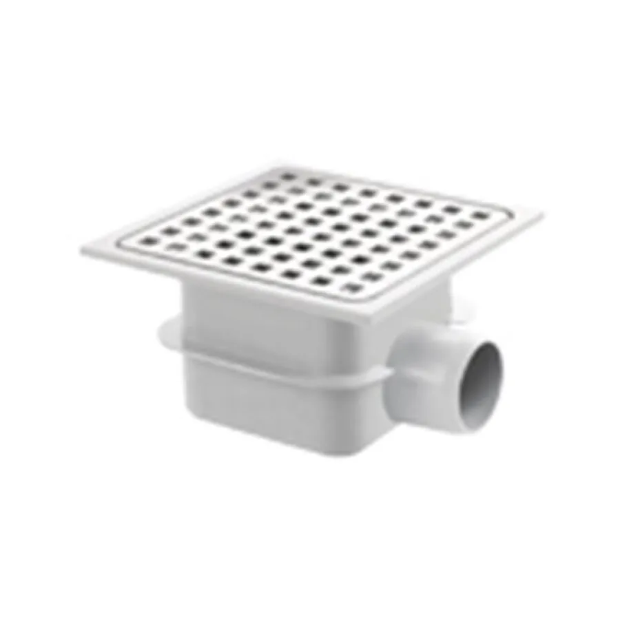 schrobput abs/rvs - 150 x 150mm - nr.619 - met zijuitlaat