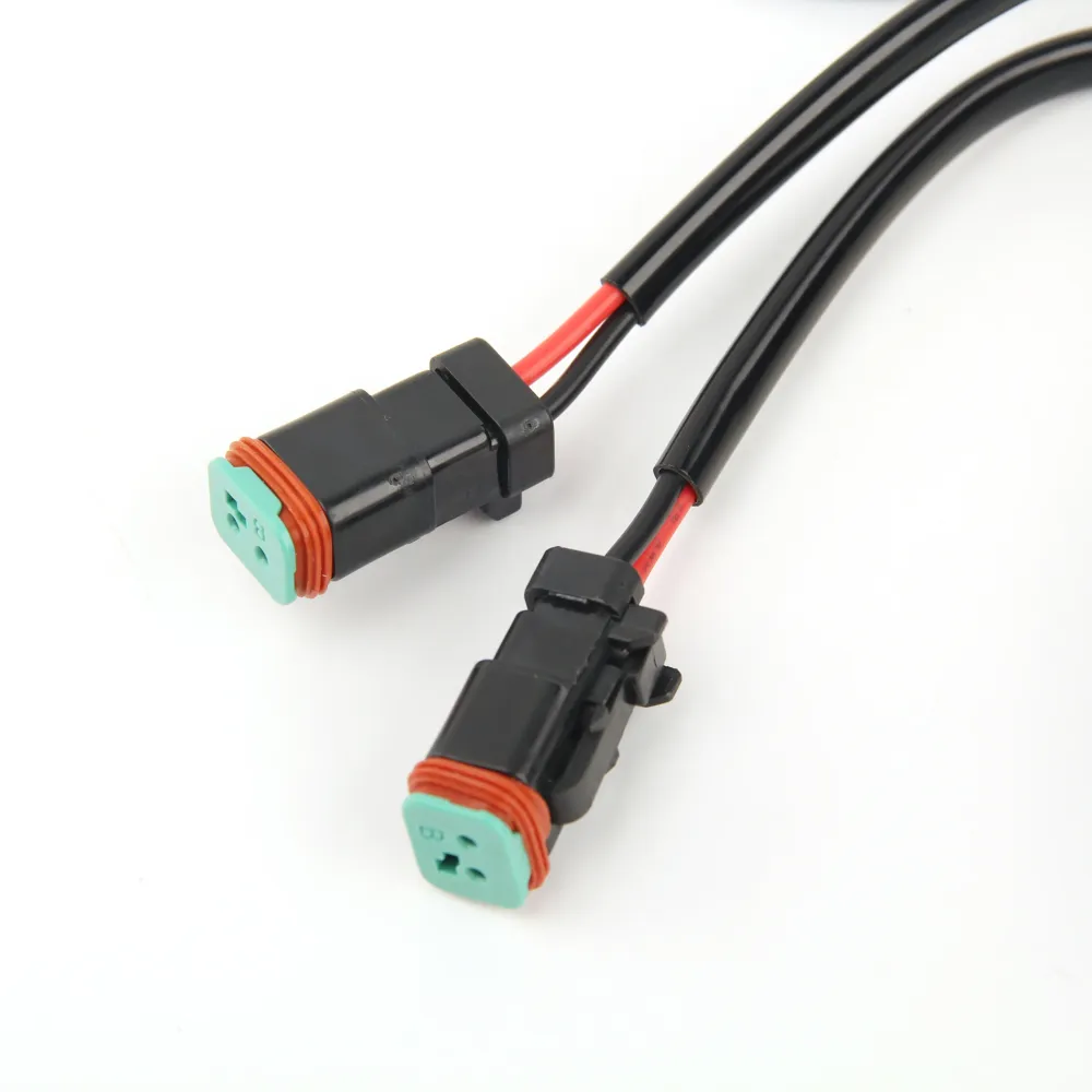 18AWG 2-Pin DT Connector Truck Jeep ATV UTV Wire Harness Driving Lights -2 Leads/11.5ft