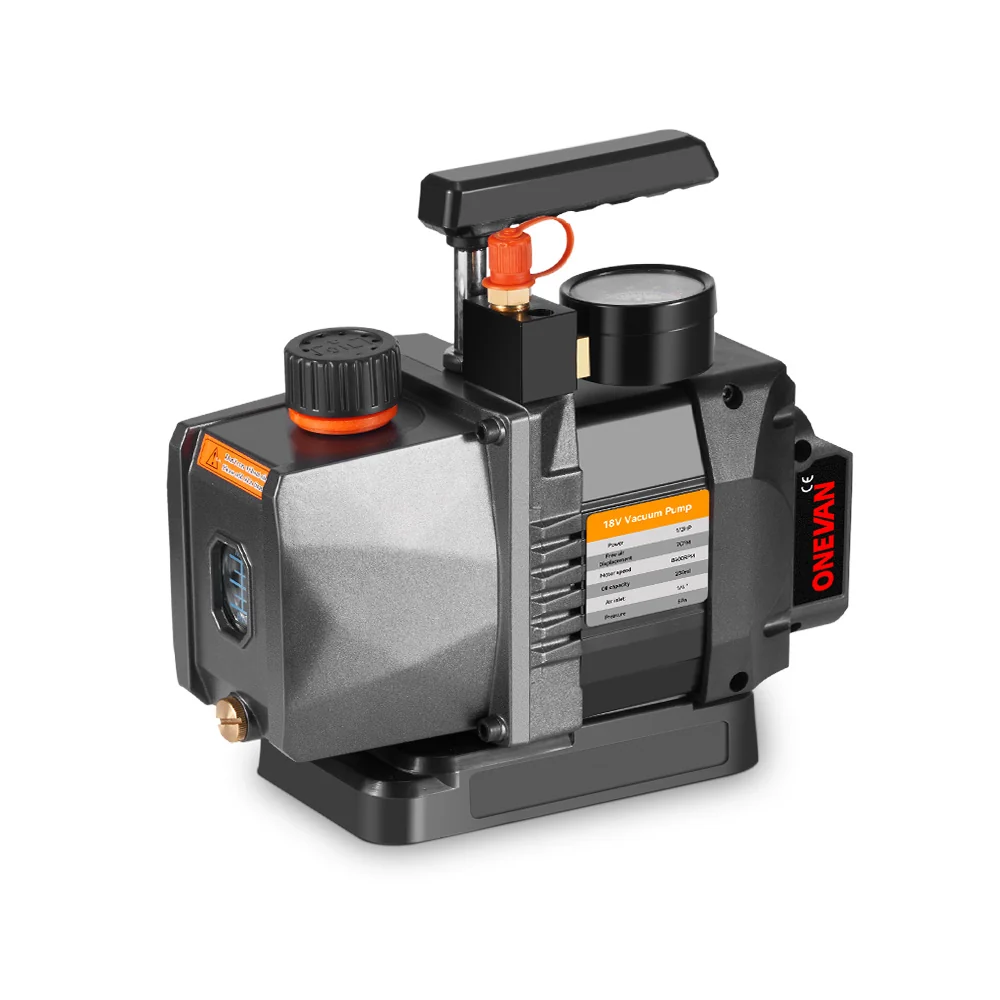 ONEVAN Brushless Accu-aangedreven Single-Stage Vacuum Pump Automotive AC Refrigeration Repair | 18V Makita Battery