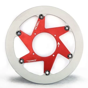 Disco de freno Aeronal® Izquierdo con pista de Fundición. Color ROJO. (S13LGRF)
