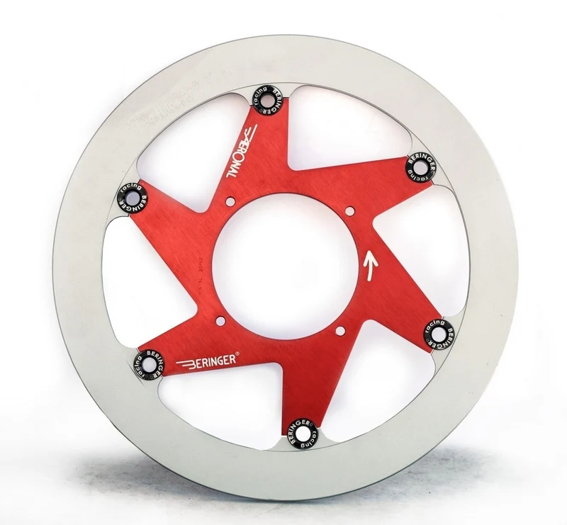 Disco de freno Aeronal® Izquierdo con pista de Fundición. Color ROJO. (S13LGRF)