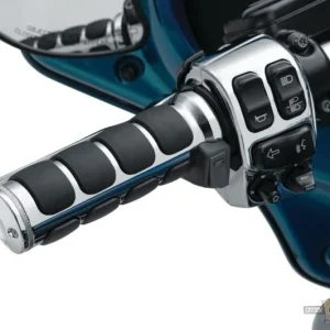ISO Heated Grips Chrome 1" Duaal Cable Harley-Davidson