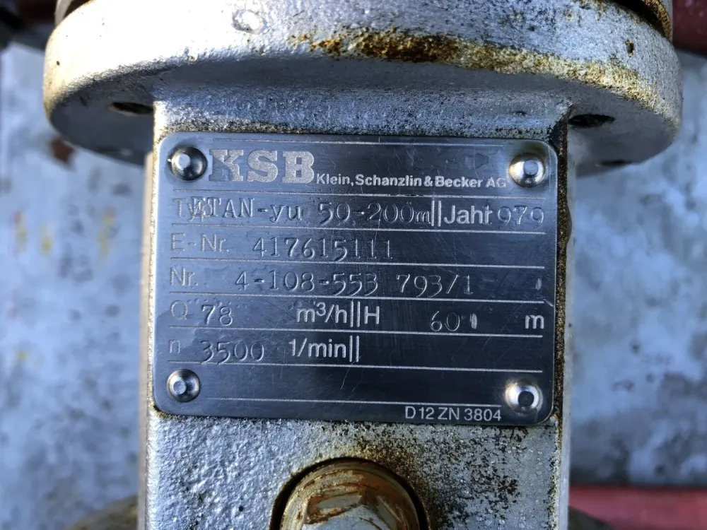 Thermisch Oil / Hot Water Pump No. ETAN. YU 50-200m