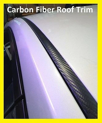 2013-2017 Honda Accord Black Carbonvezel Fiber Roof Top Trim Molding Kit - 4 Door