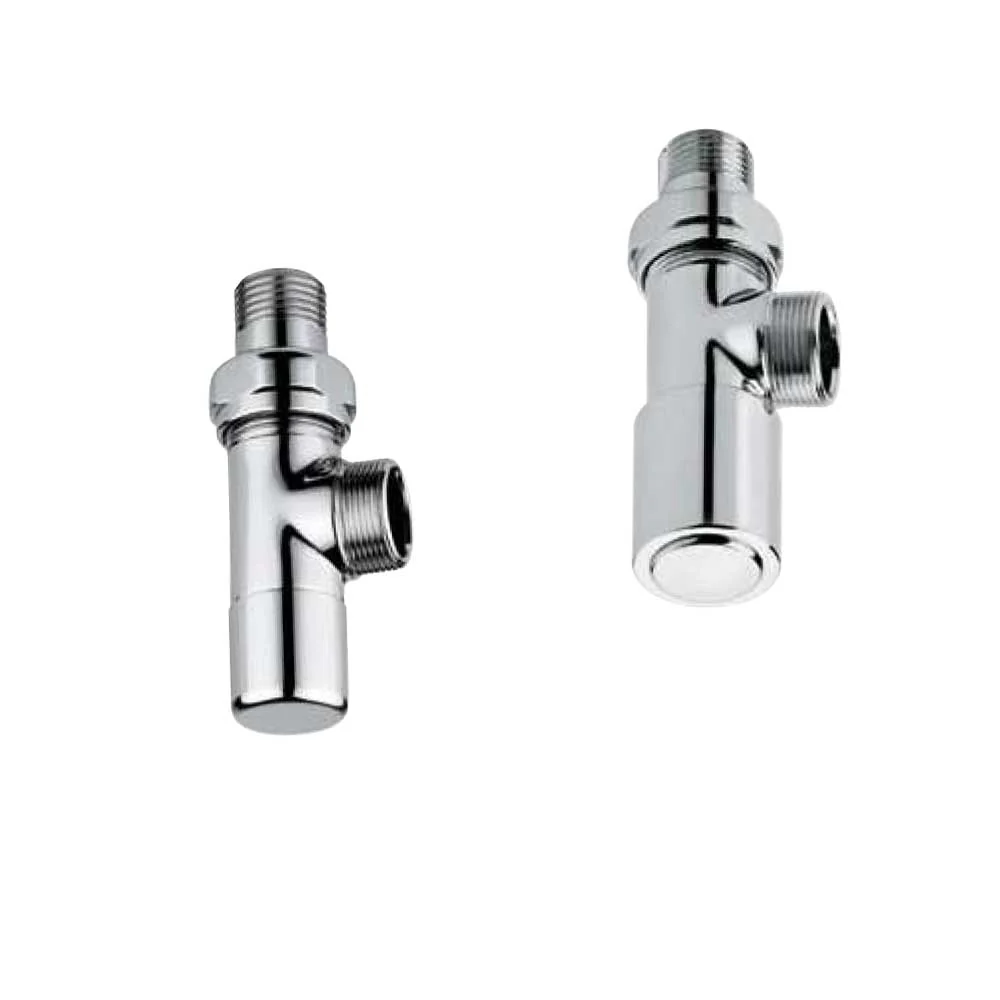 Chrome Valve and Holder Kit RCR POLETTI Towel Radiator Horizontal Installation