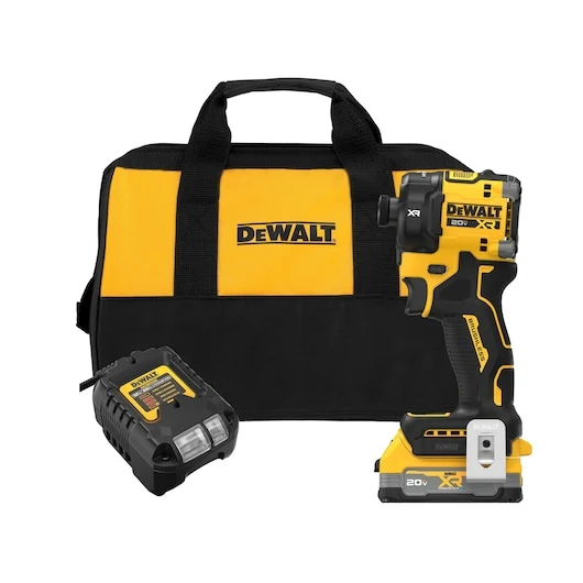 DEWALT 20V MAX* XR Brushless Cordless 1/4 . Geruisloos Hydraulic Impact Driver Kit XR POWERSTACK