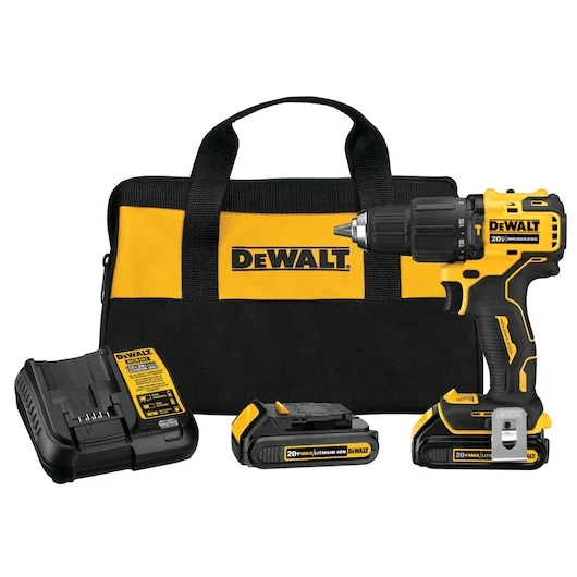 DEWALT ATOMIC‚Ñ¢ 20V MAX* Gering 1/2" Hammer Drill/Driver Kit