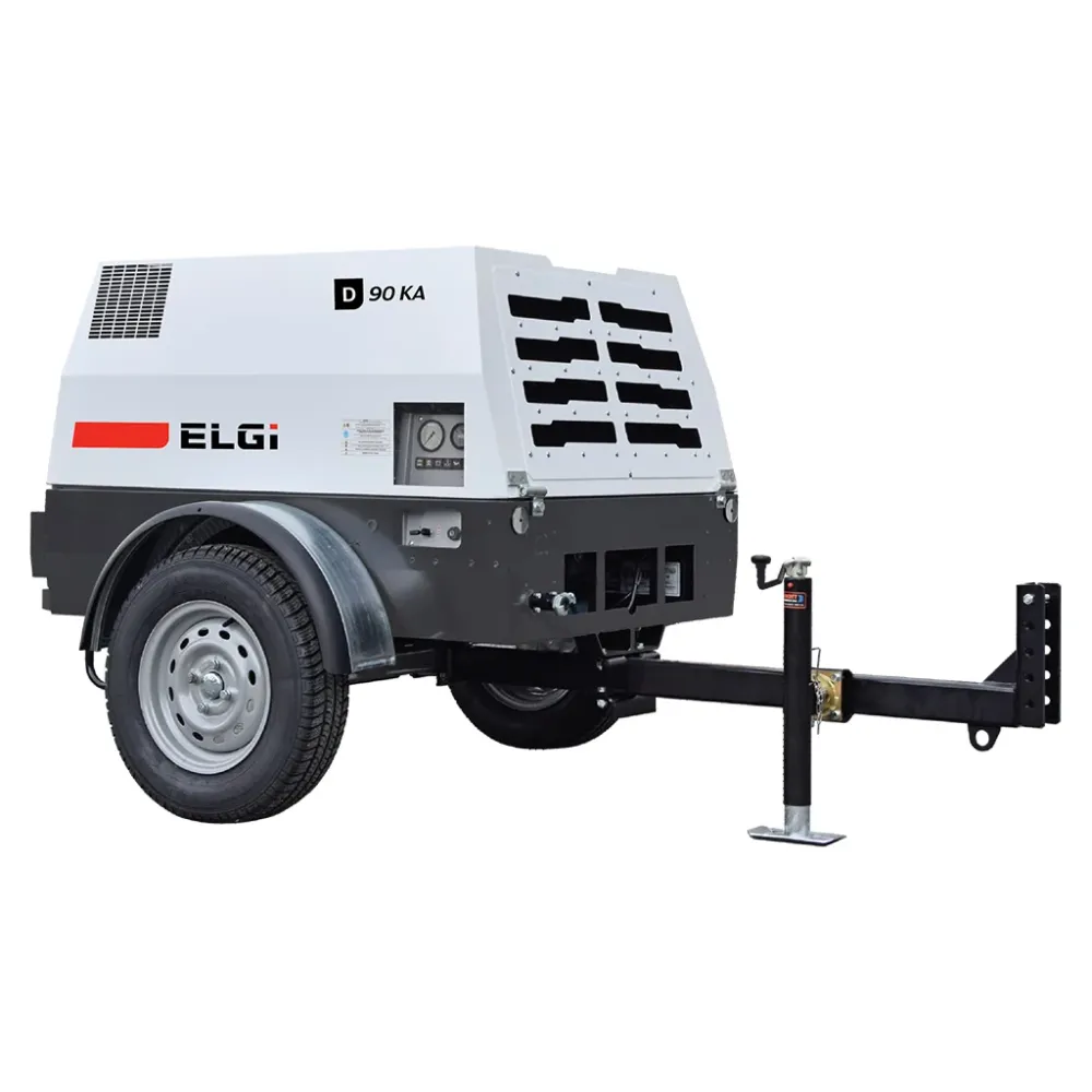 ELGi D90KA 90 CFM 25 HP Trailer Air Compressor