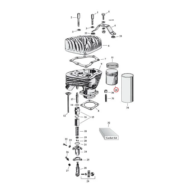 Piston Kit +.060 Rings Harley-Davidson