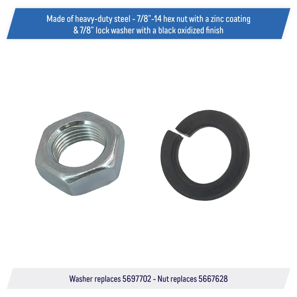 Pitman Arm Nut and Lock Washer Steering Gear Box GM - 5697702, 5667628