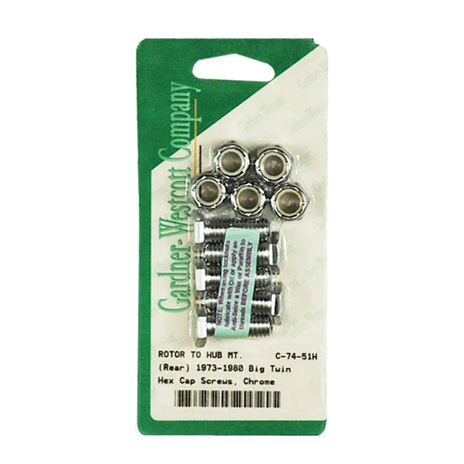Front/Rear Brake Rotor Bolt Kit,Hex Harley-Davidson