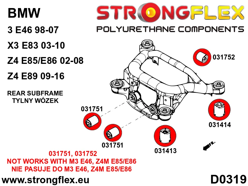 Rear differential front mount bush - BMW > Serie 3 > IV E46 > E46 rwd|BMW > Serie 3 > IV E46 > E46 xi / xd|BMW > Serie 3 >...