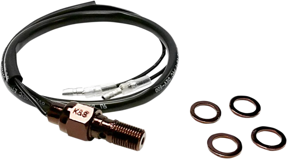 K&S TECHNOLOGIES HYDRAULIC BRAKE LIGHT SWITCHES HYD BRAKE LGT SW 1.25 BLK
