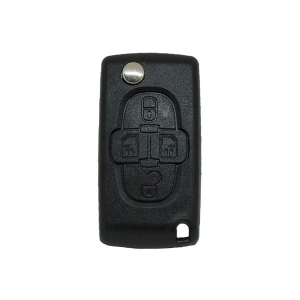 Folding Remote Control Shell 4 Buttons Citroen Peugeot Fiat - Hu83 Profile