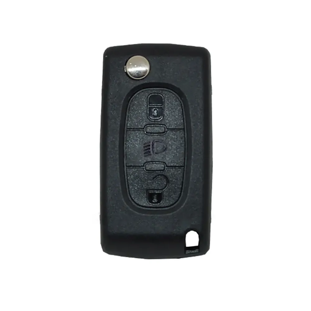 Folding Remote Control Shell 3 Buttons Peugeot Citroen Psa - Hu83 Light Profile