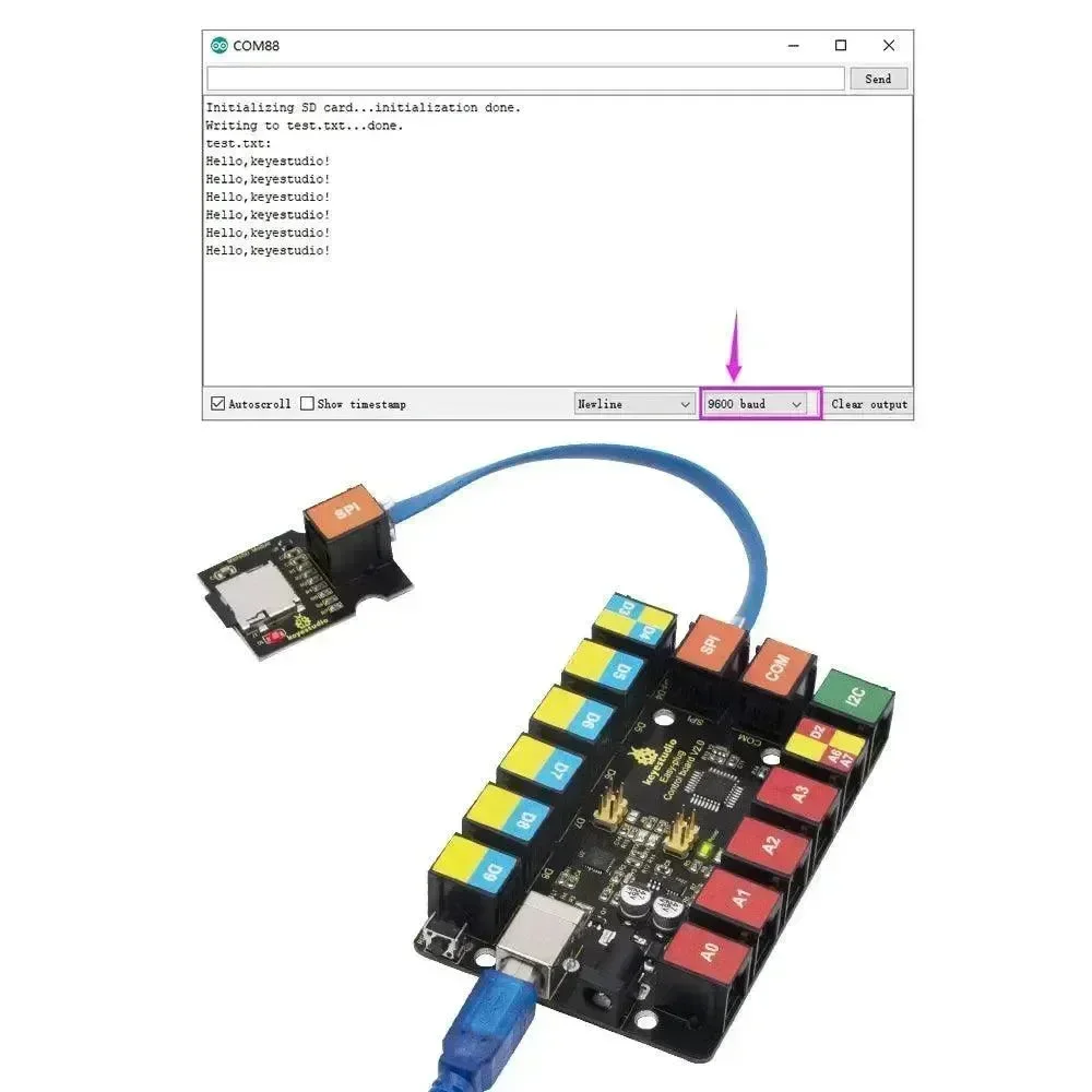 KeyeStudio EASY PLUG Mini SD TF Card Read and Write TFT Module