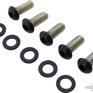 Derby Cover Screw Kits Flat Zwart Powder Coated Harley-Davidson