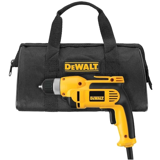 DEWALT 3/8 . (10mm) VSR Pistol Grip Drill Keyless Chuck Kit