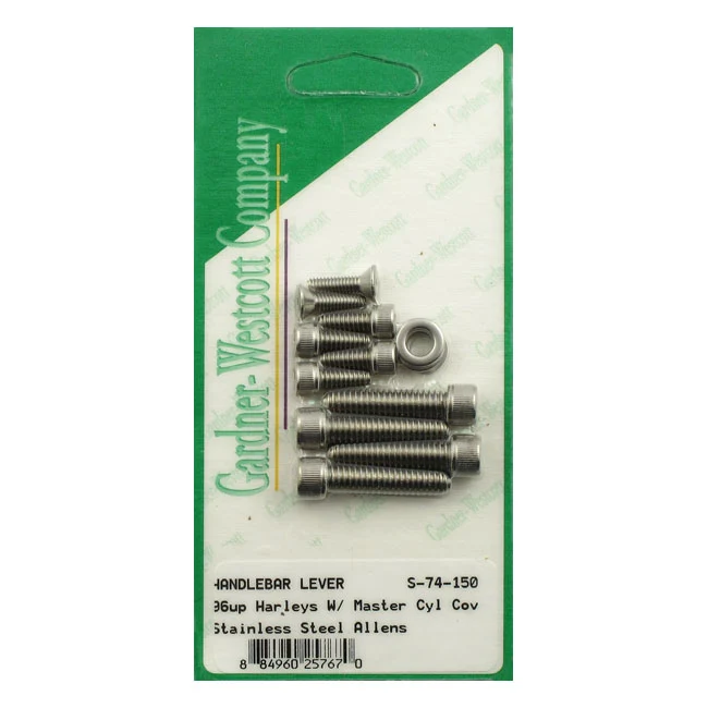 H/Bar Control Screw Kit, Ss Allen Harley-Davidson