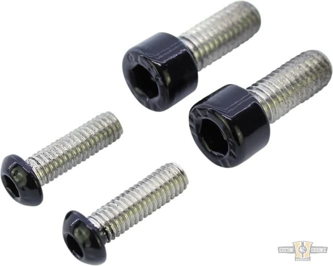 Headlight Screw Kits Gloss Zwart Powder Coated Harley-Davidson