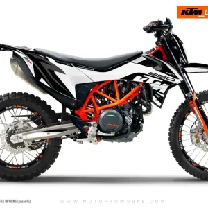 KTM 690 Enduro GRAPHICS - "Torque" (White/Black)