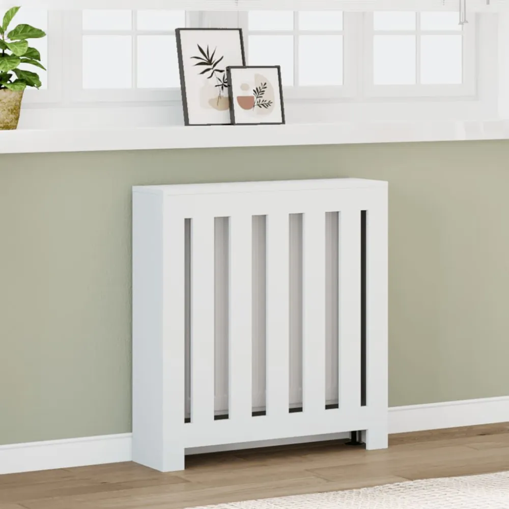 Radiatorombouw 78x20x82 cm bewerkt hout wit