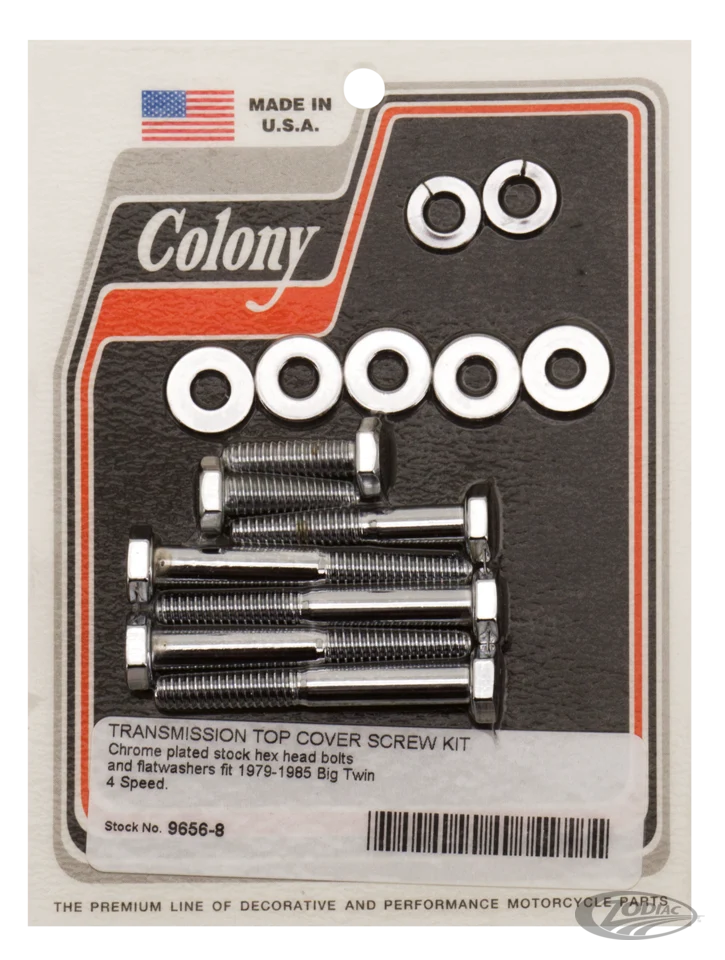 Trans top cover screw kit BT79-85 Metaalglans Harley-Davidson