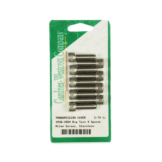 Gw Transm. Side Cover Screw Kit, Ss Alle Harley-Davidson