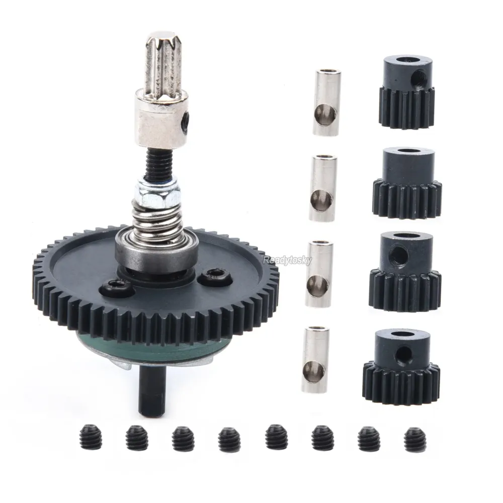 54T Spur Gear - Metaal Complete Slipper Clutch Assembly & Differential Gear 32P 54T Spur Gear 13T/15T/17T/19T Pinions 1/10...