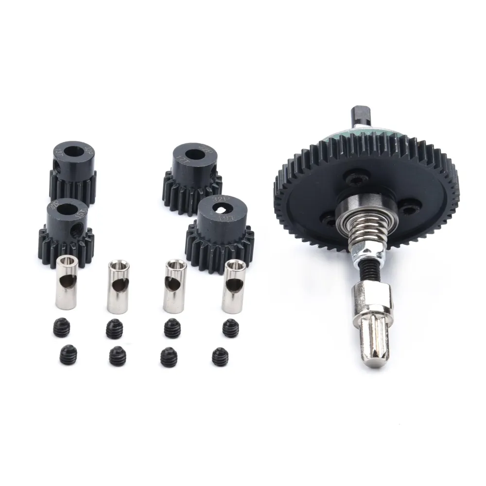 54T Spur Gear - Metaal Complete Slipper Clutch Assembly & Differential Gear 32P 54T Spur Gear 13T/15T/17T/19T Pinions 1/10...