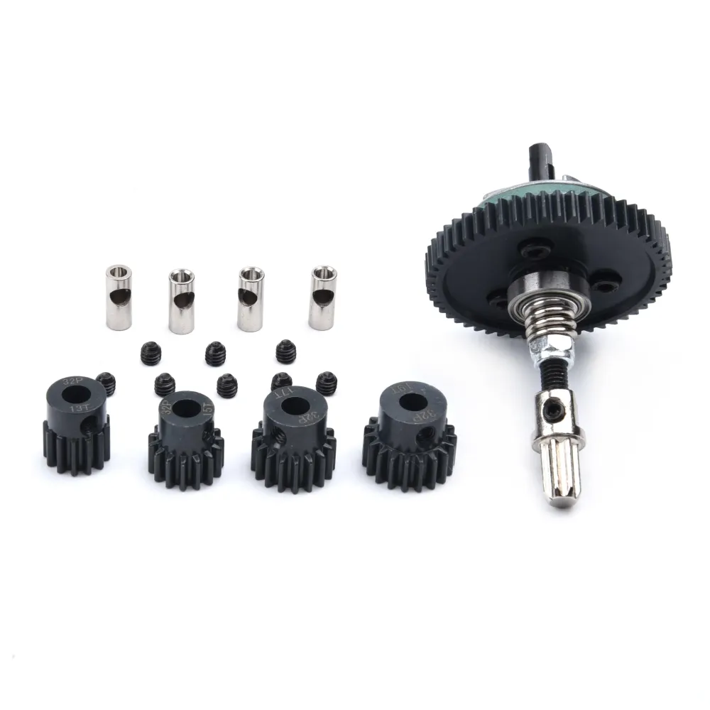 54T Spur Gear - Metaal Complete Slipper Clutch Assembly & Differential Gear 32P 54T Spur Gear 13T/15T/17T/19T Pinions 1/10...