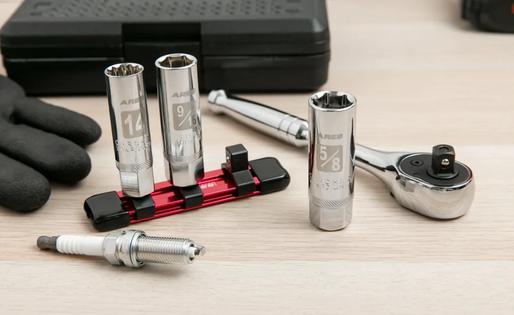 ARES 11015 - 3-Piece Magnetic Spark Plug Socket Set