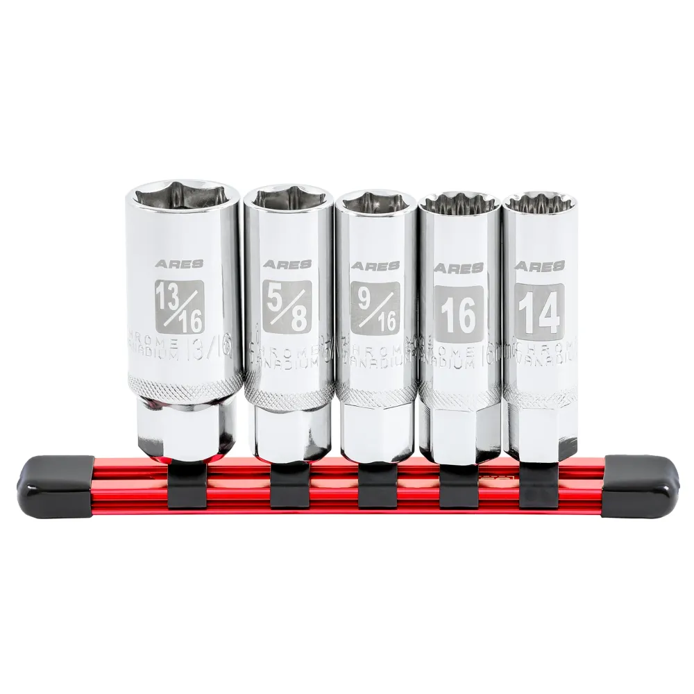 ARES 11016 - 5-Piece Magnetic Spark Plug Socket Set