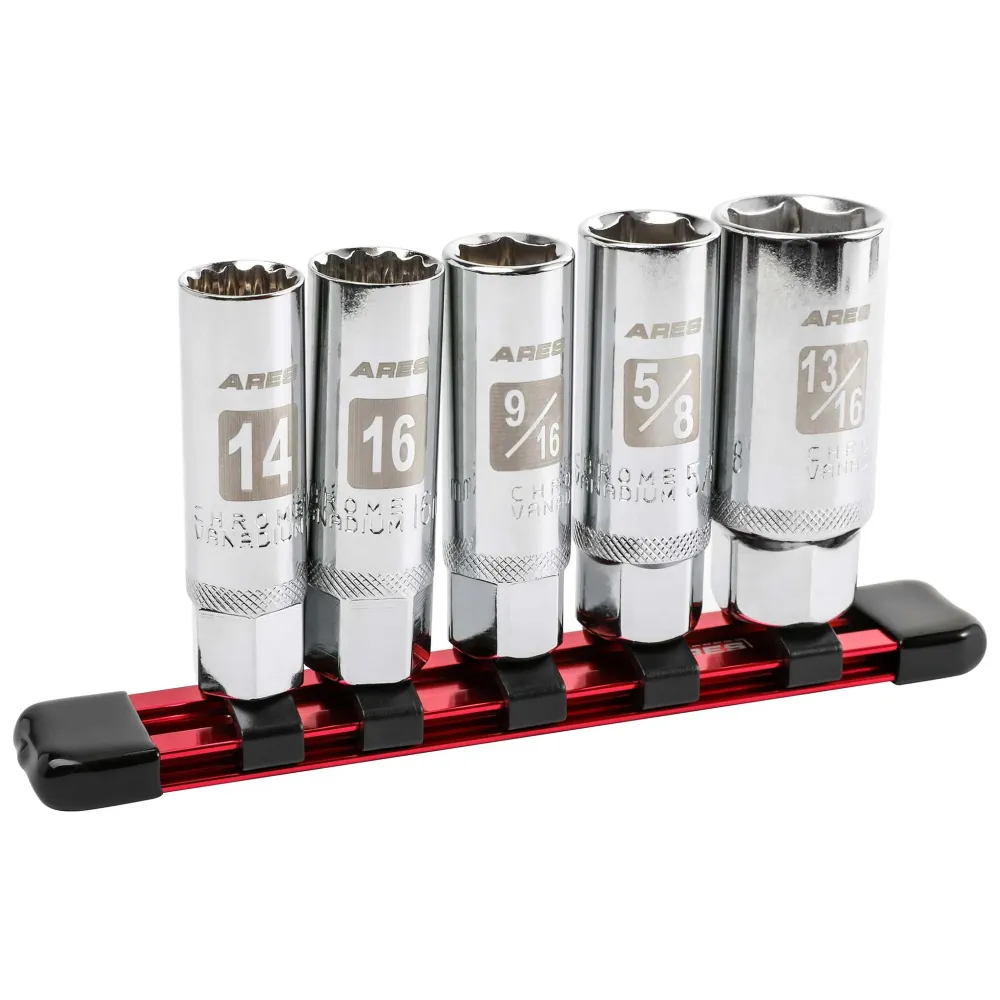 ARES 11016 - 5-Piece Magnetic Spark Plug Socket Set