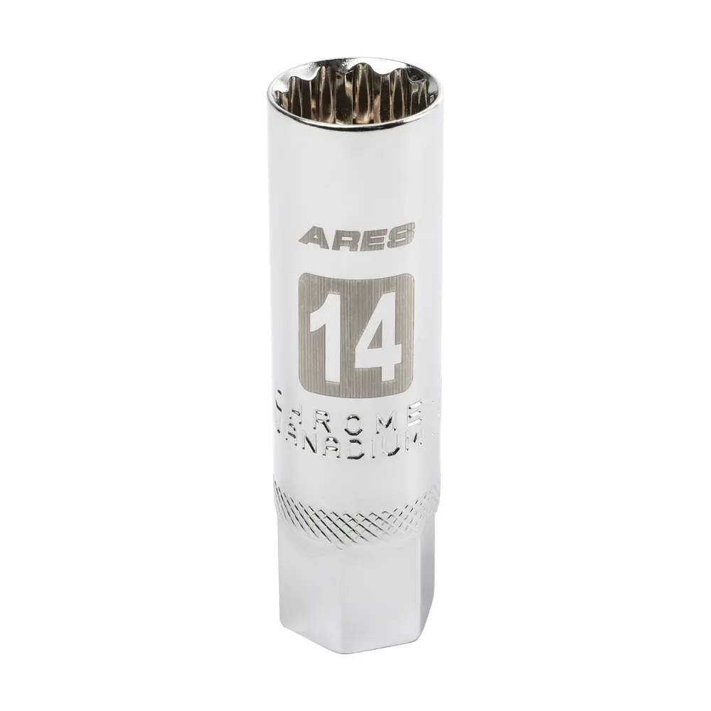 ARES 11017 - 14mm 3/8-inch Drive Ijl Wall Magnetic Spark Plug Socket