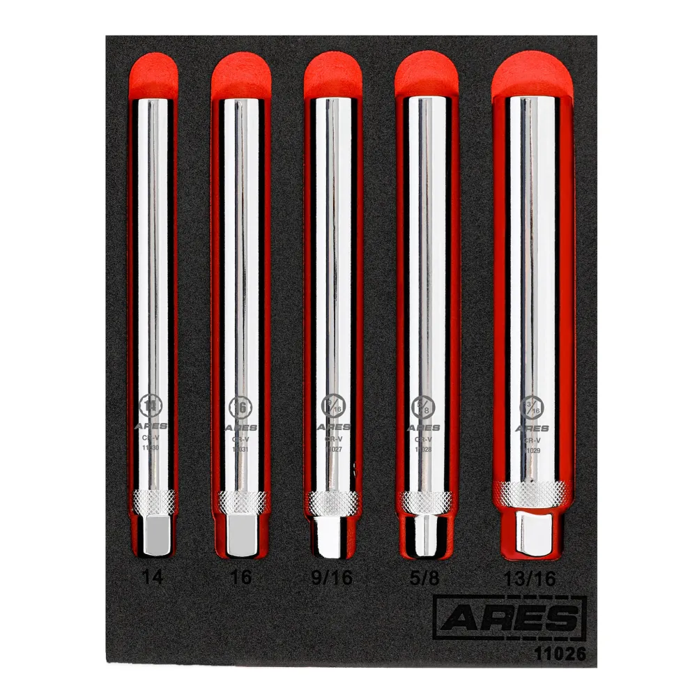 ARES 11026 - 5-Piece Toegevoegd Deep Spark Plug Socket Set