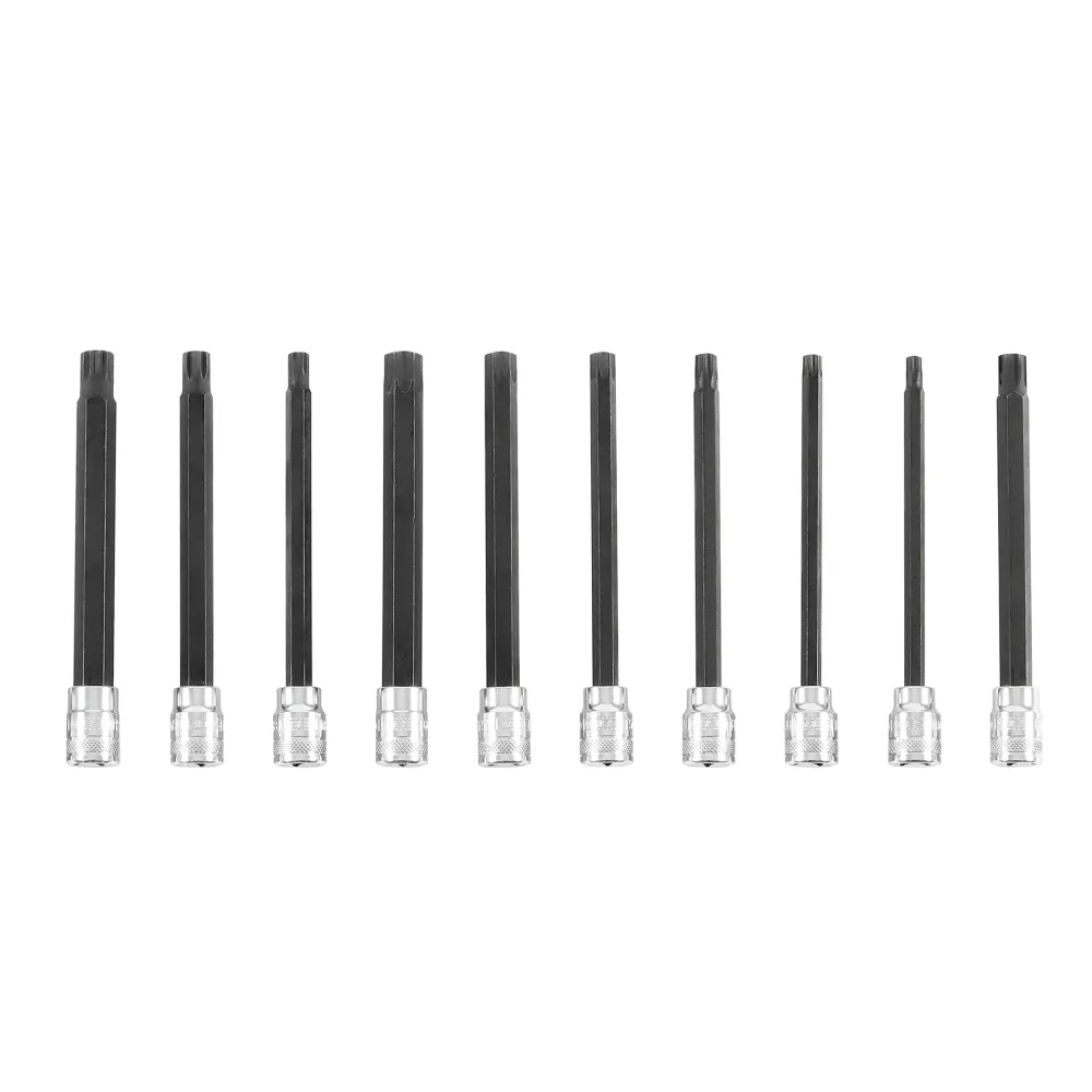 ARES 31037 - 10-Piece 3/8-Inch Drive Extra Lang Torx Bit Socket Set