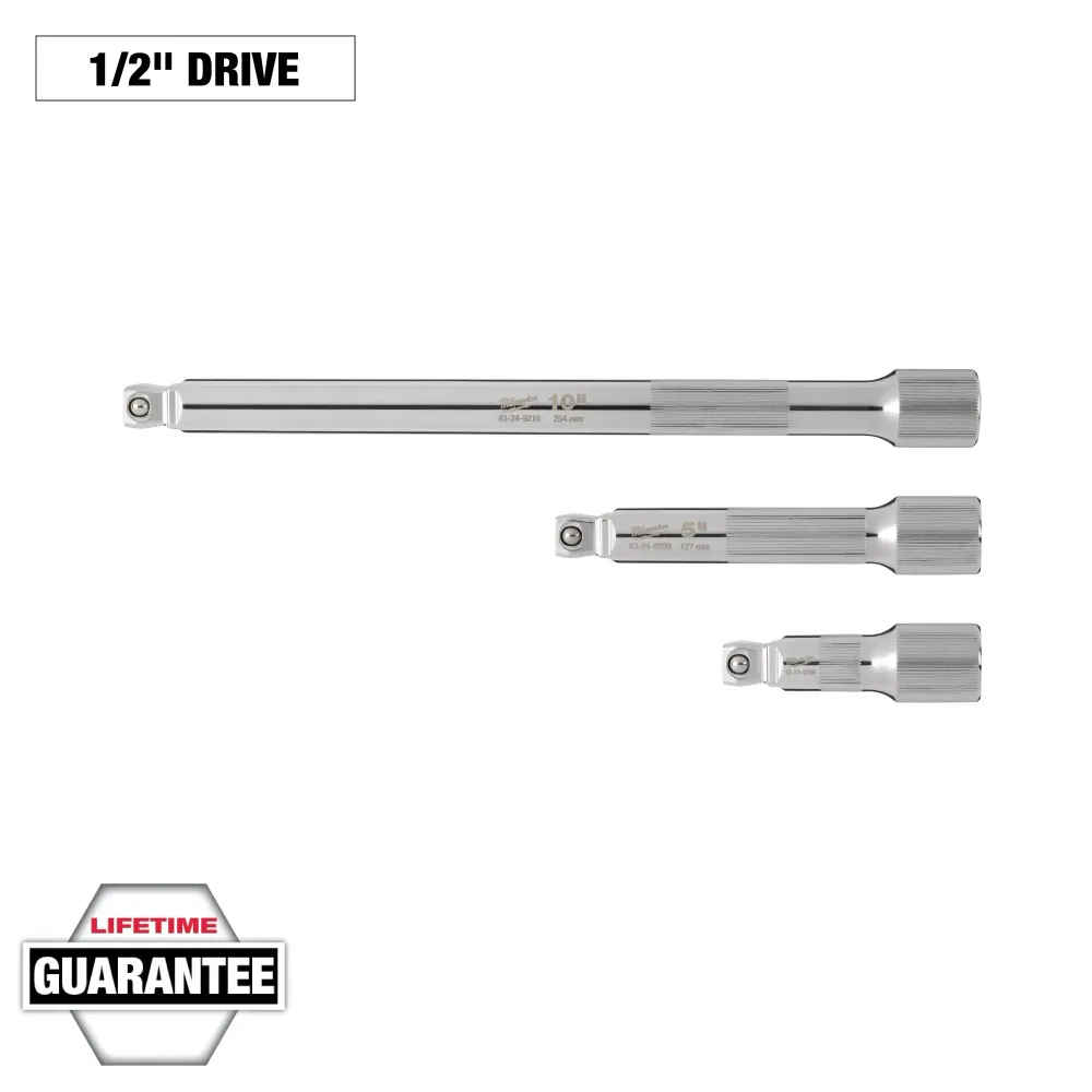 MILWAUKEE 3 PC. 1/2" Drive Wobble Extension Set