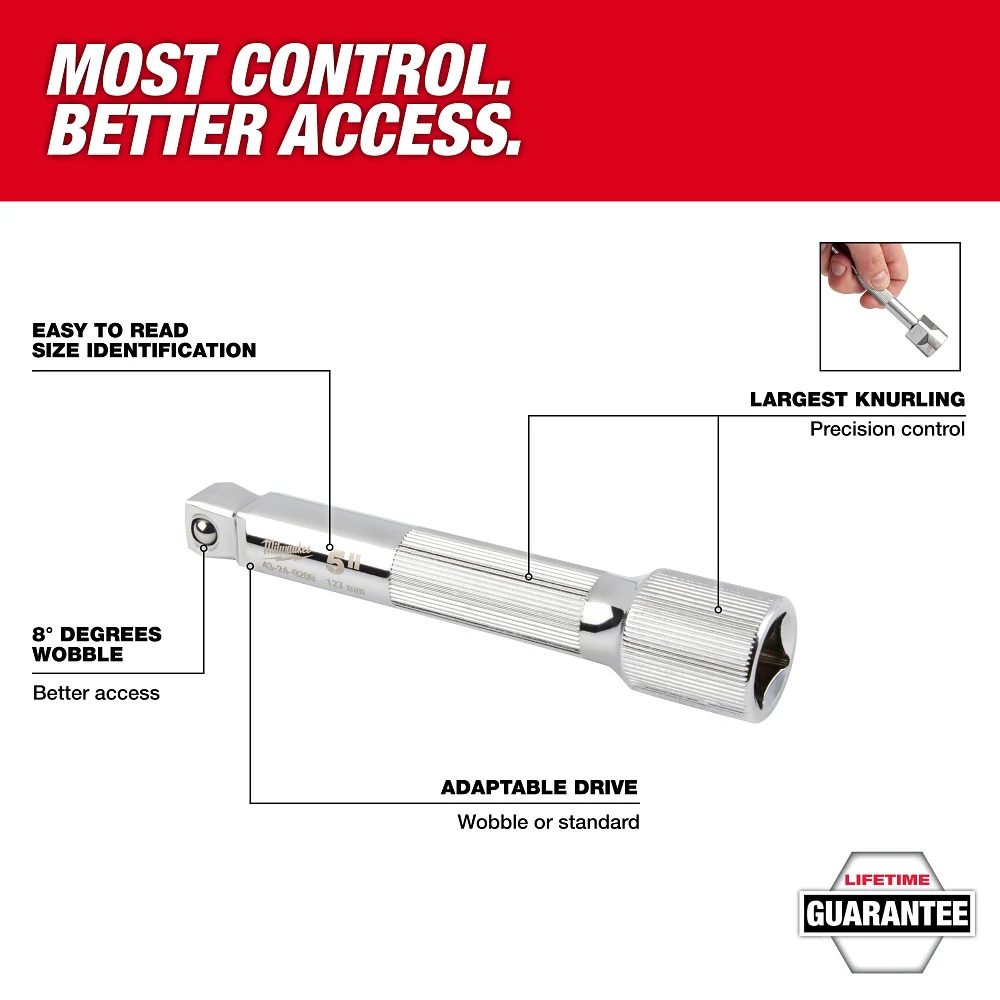 MILWAUKEE 3 PC. 1/2" Drive Wobble Extension Set