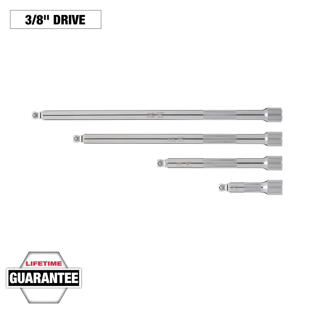MILWAUKEE 4 PC. 3/8" Drive Wobble Extension Set