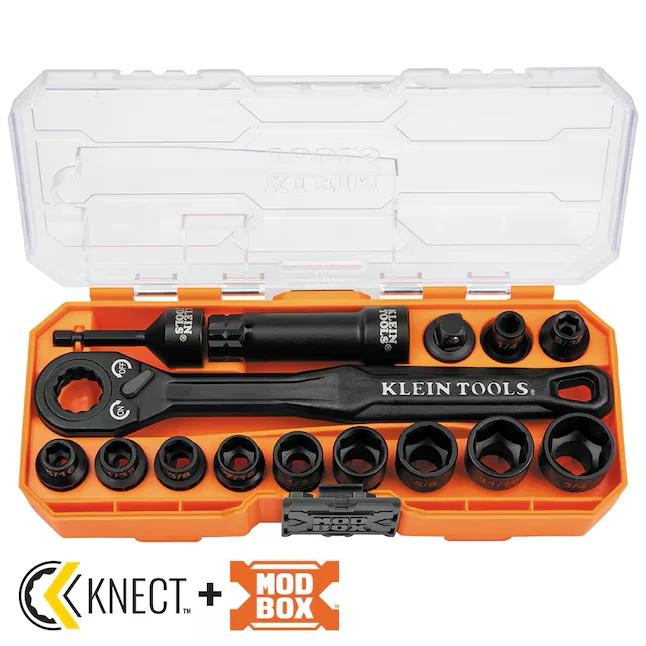 Petit Tools Impact Rated Pass Through 15-Piece Standard (SAE) 3/8- Drive 6-point Set Deep Socket Set