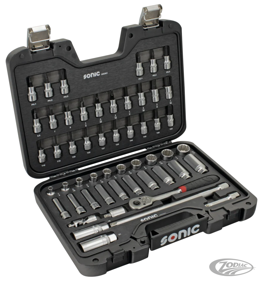 Sonic 53pc 3/8" drive socket set SAE Harley-Davidson