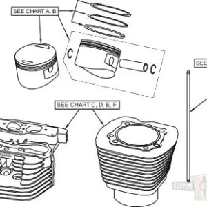 Gegarandeerde Pasvorm 110cui NATUURLIJK REAR HEAD Harley-Davidson